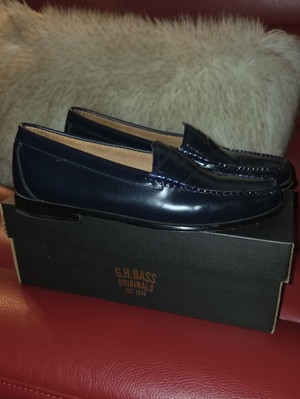 GH Bass Whitney Penny Loafers, Blue Sz 11